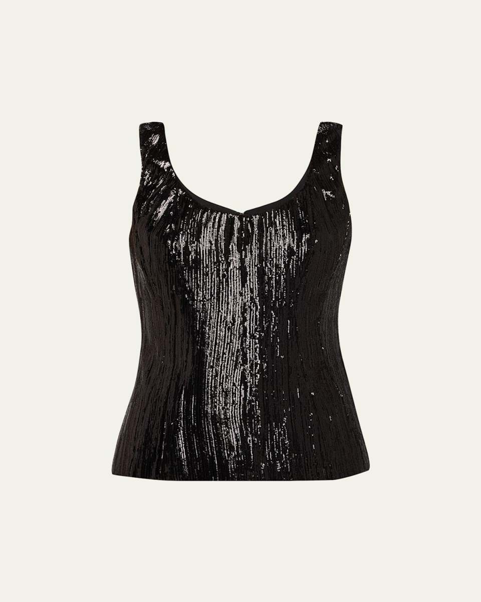 Metallic Plisse Sleeveless Corset Top